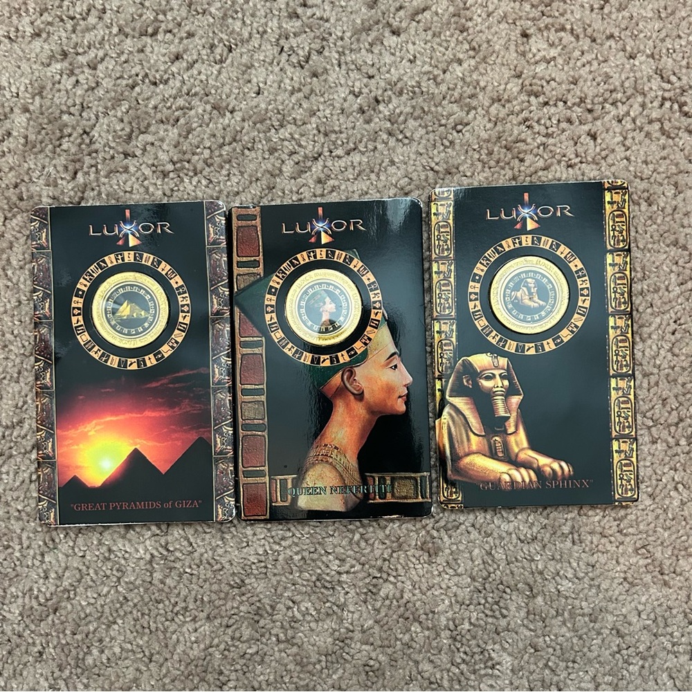 Luxor Collectible Coin Cards Trio Set